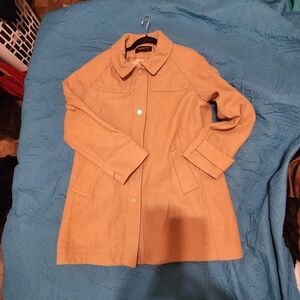 Jones New York Women's Tan Wool Lined Coat